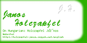 janos holczapfel business card